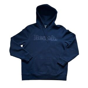 Bench Embroidered Logo Hoodie Black Men's Large Gorpcore Pullover